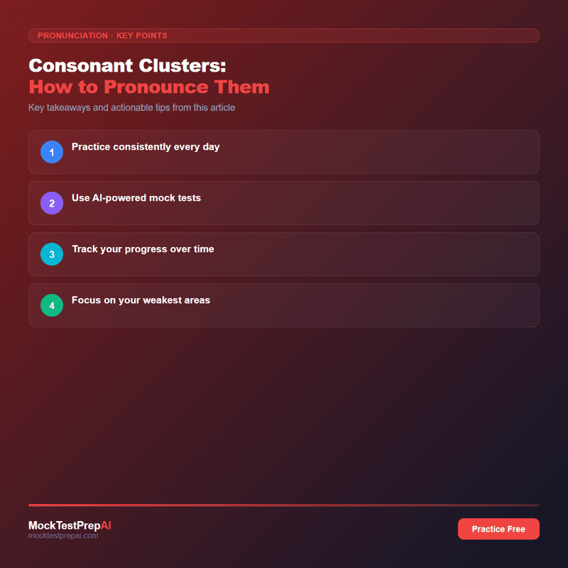 Consonant Clusters: How to Pronounce Them infographic