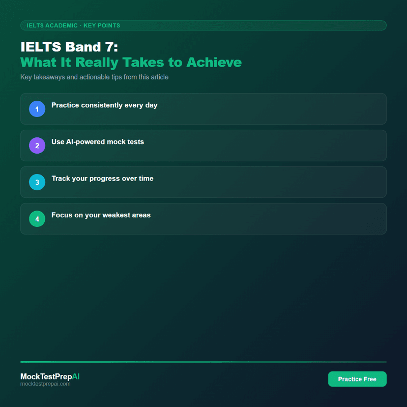 IELTS Band 7: What It Really Takes to Achieve infographic