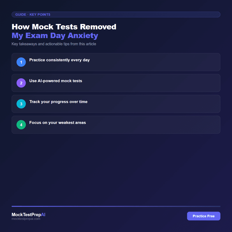 How Mock Tests Removed My Exam Day Anxiety infographic