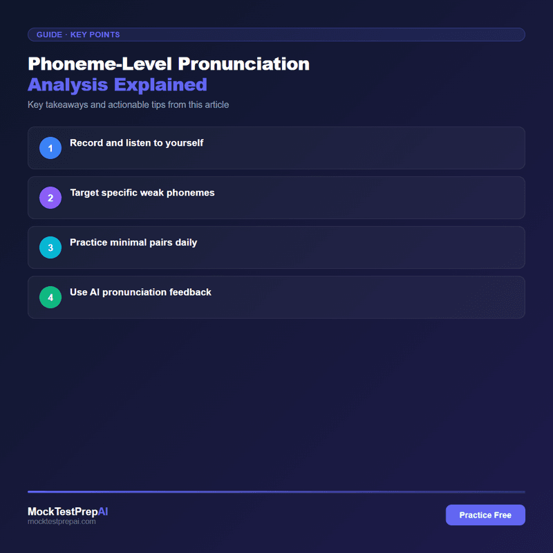 Phoneme-Level Pronunciation Analysis Explained infographic