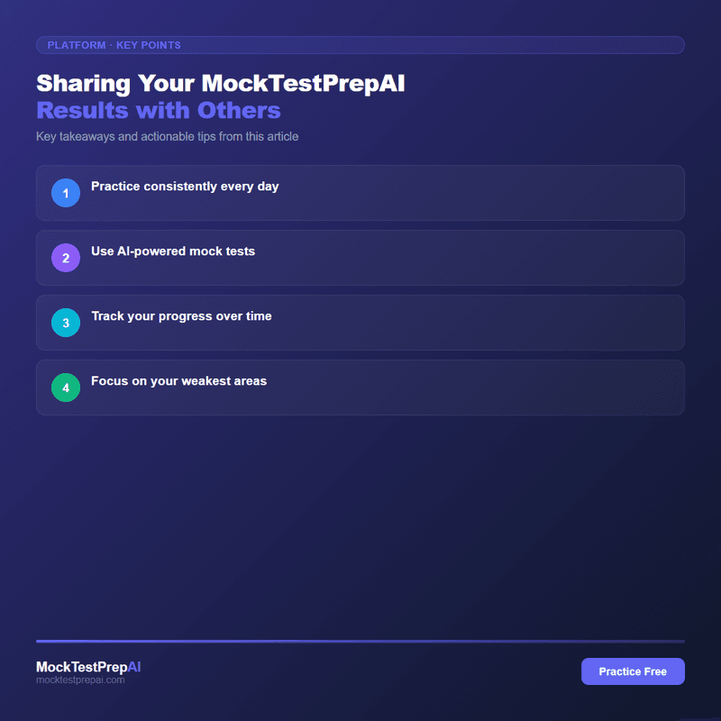Sharing Your MockTestPrepAI Results with Others infographic